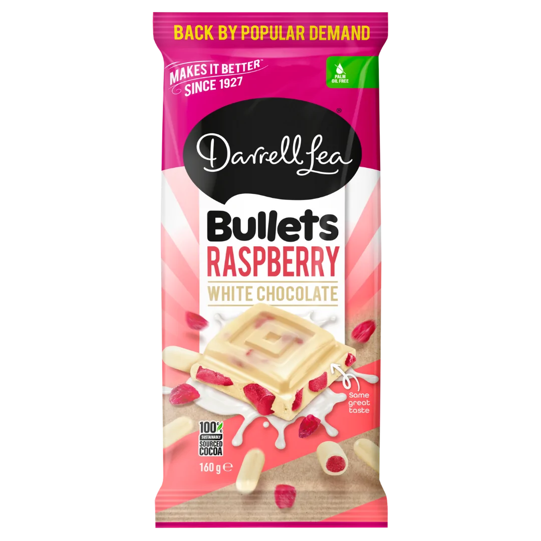 White Chocolate Raspberry Bullets Block