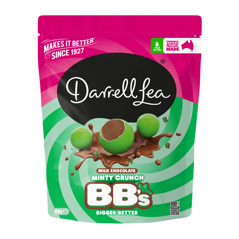 Minty Crunchy Milk Chocolate Balls 168g | Darrell Lea