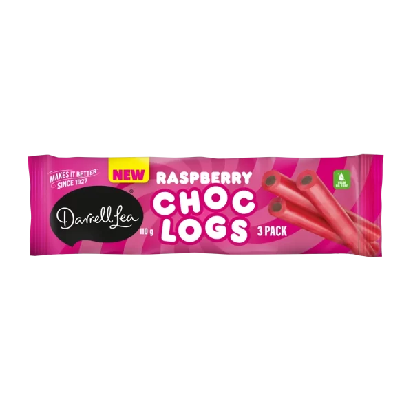 Raspberry Choc Logs 3 Pack 110g | Darrell Lea
