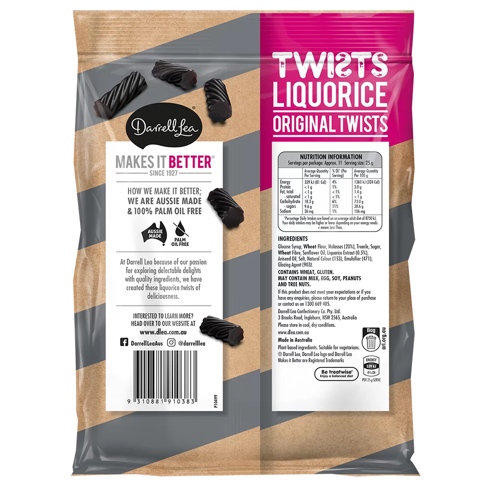 Twists Liquorice 280g back