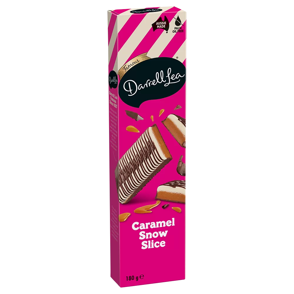 Famous Caramel Snows Dark Chocolate Slice 180g