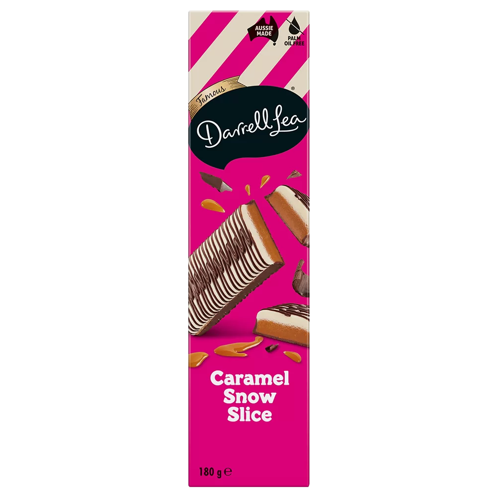 Famous Caramel Snows Dark Chocolate Slice 180g