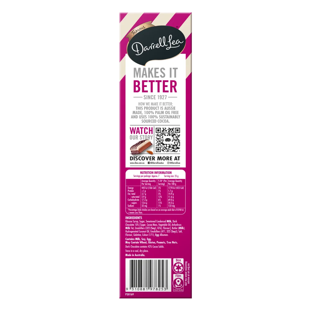 Famous Caramel Snows Dark Chocolate Slice 180g - Image 3