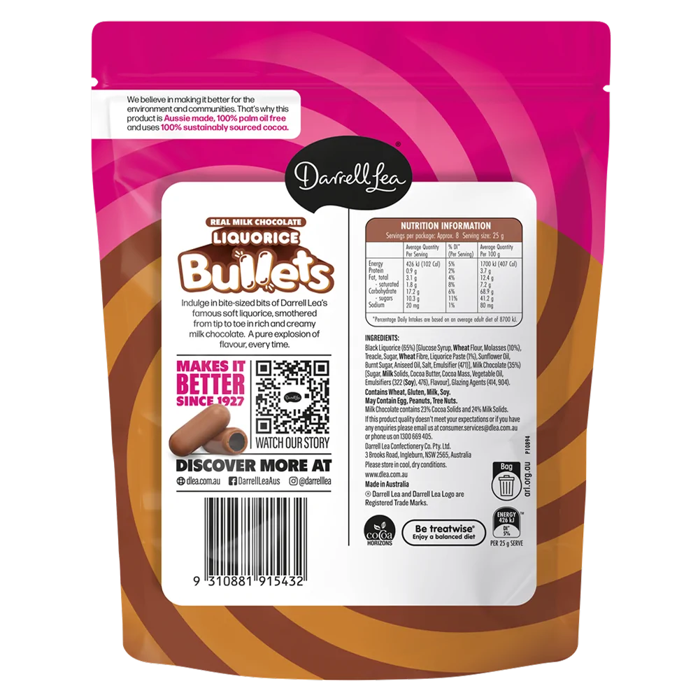 Milk Chocolate Liquorice Bullets 204g - Image 2