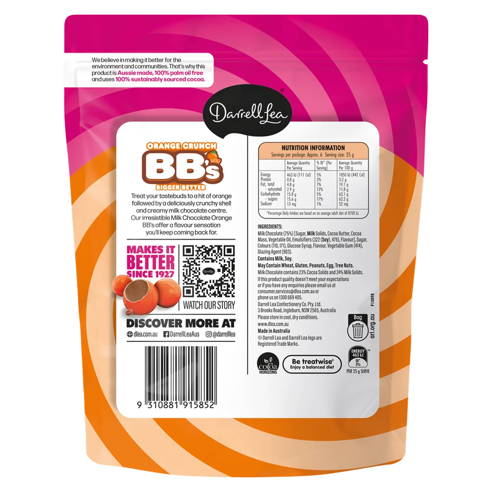 Milk Chocolate Orange Crunch BB's 152g - Image 2