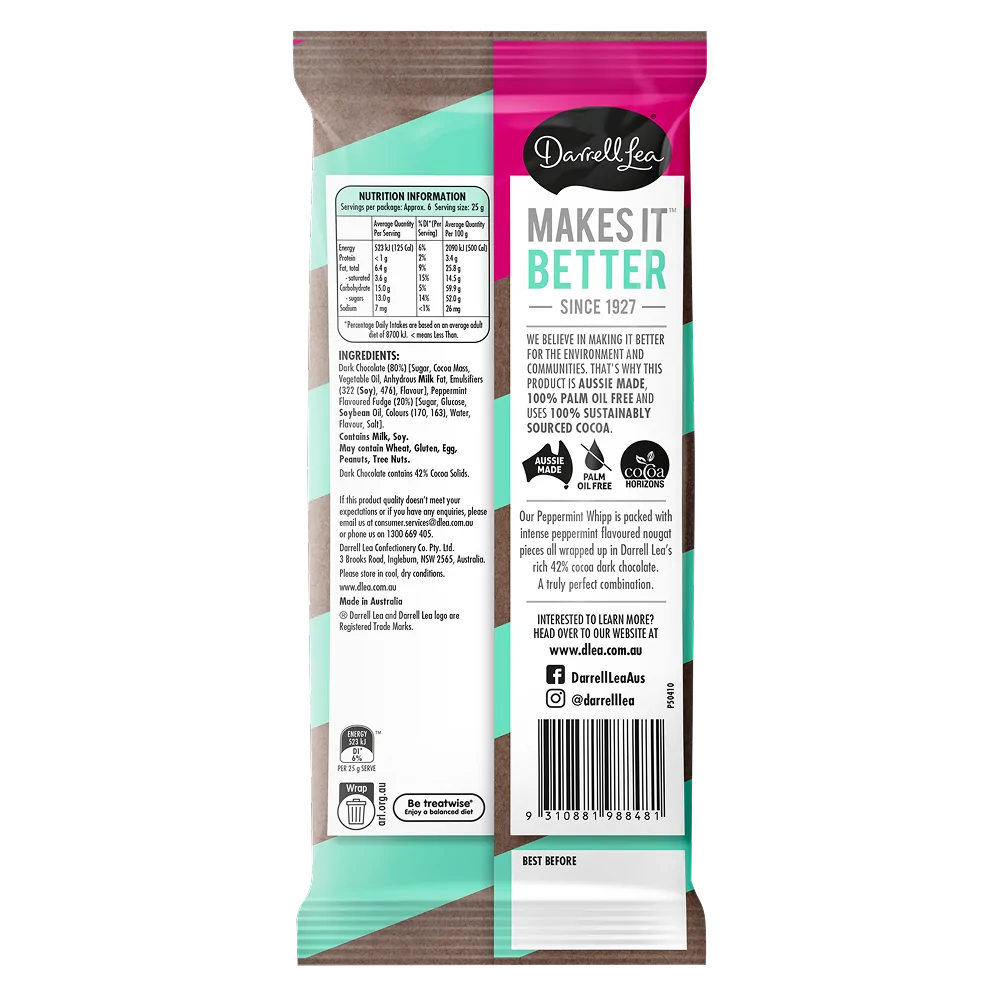 Dark Chocolate Peppermint Whipp Block 170g - Image 2