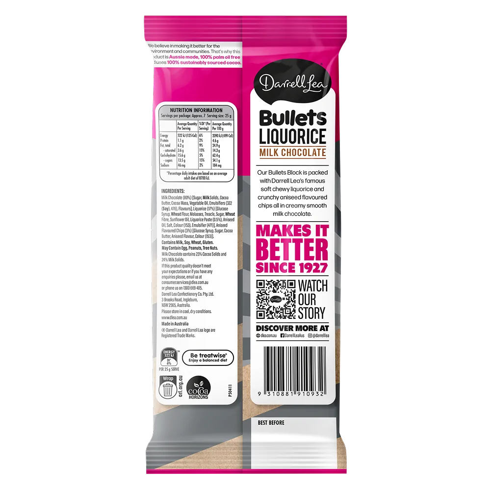 Milk Chocolate Black Liquorice Block 180g - Image 2