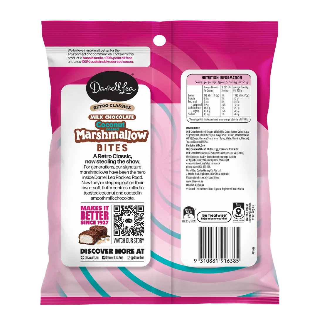 Milk Chocolate Coconut Marshmallow Bites 120g - Image 2